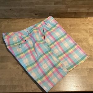 Pastel Plaid Printed Crown & Ivy 5” Caroline Shorts Size 14W